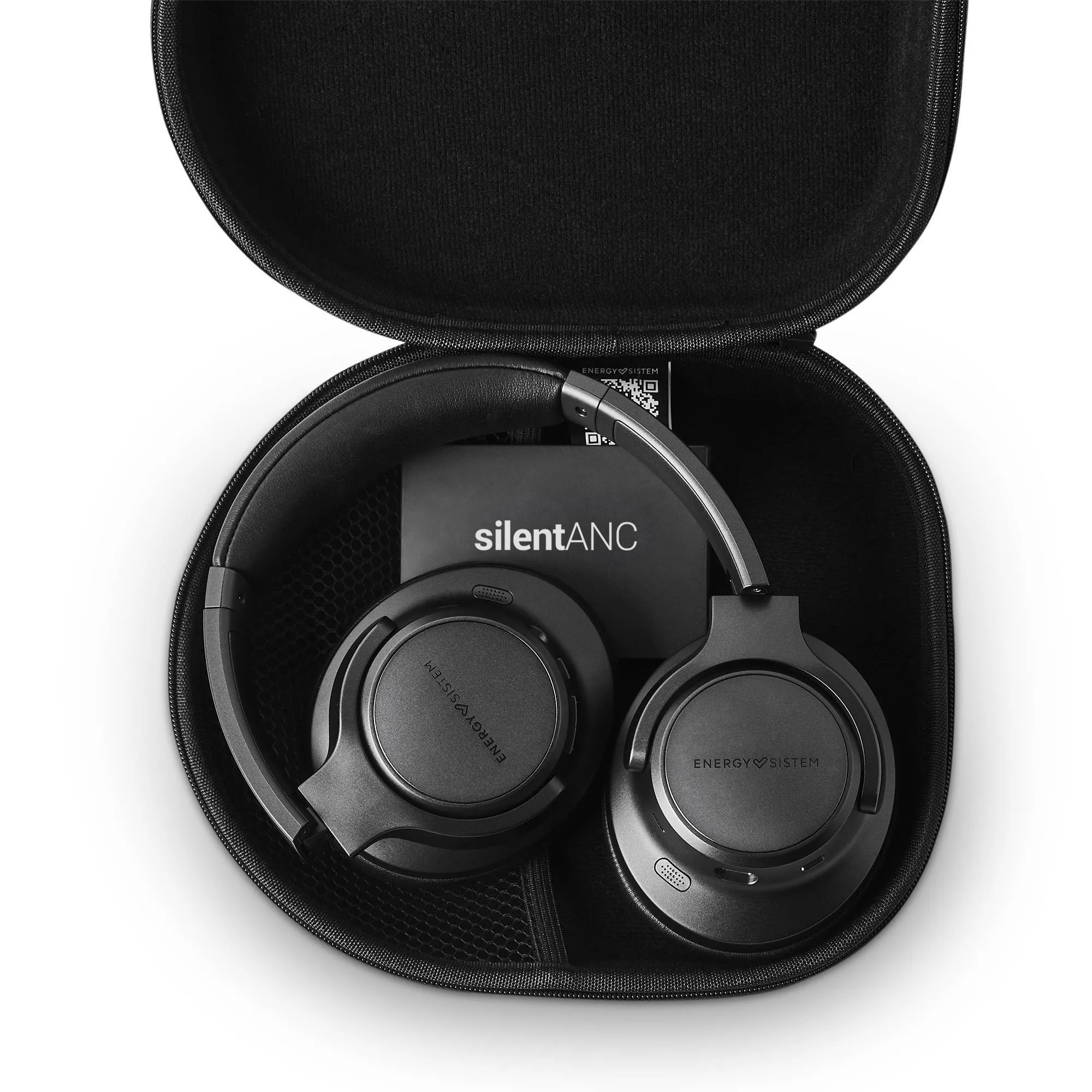 Silent ANC wireless headphones have up to 100 hours of battery life and a carrying case to store them after use.