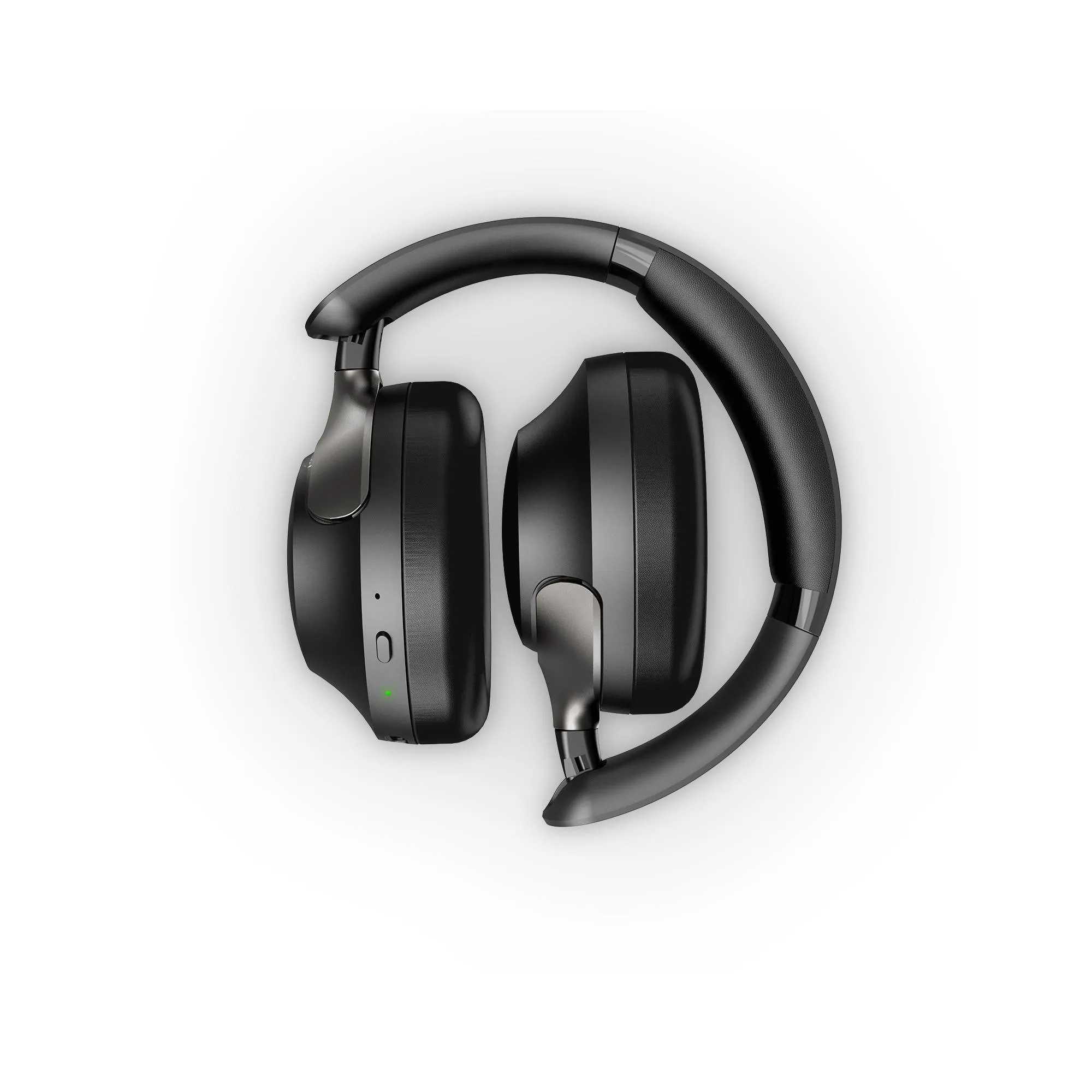 The Nomadic ANC headphones feature a 3-axis folding system: foldable, rotatable, and tiltable