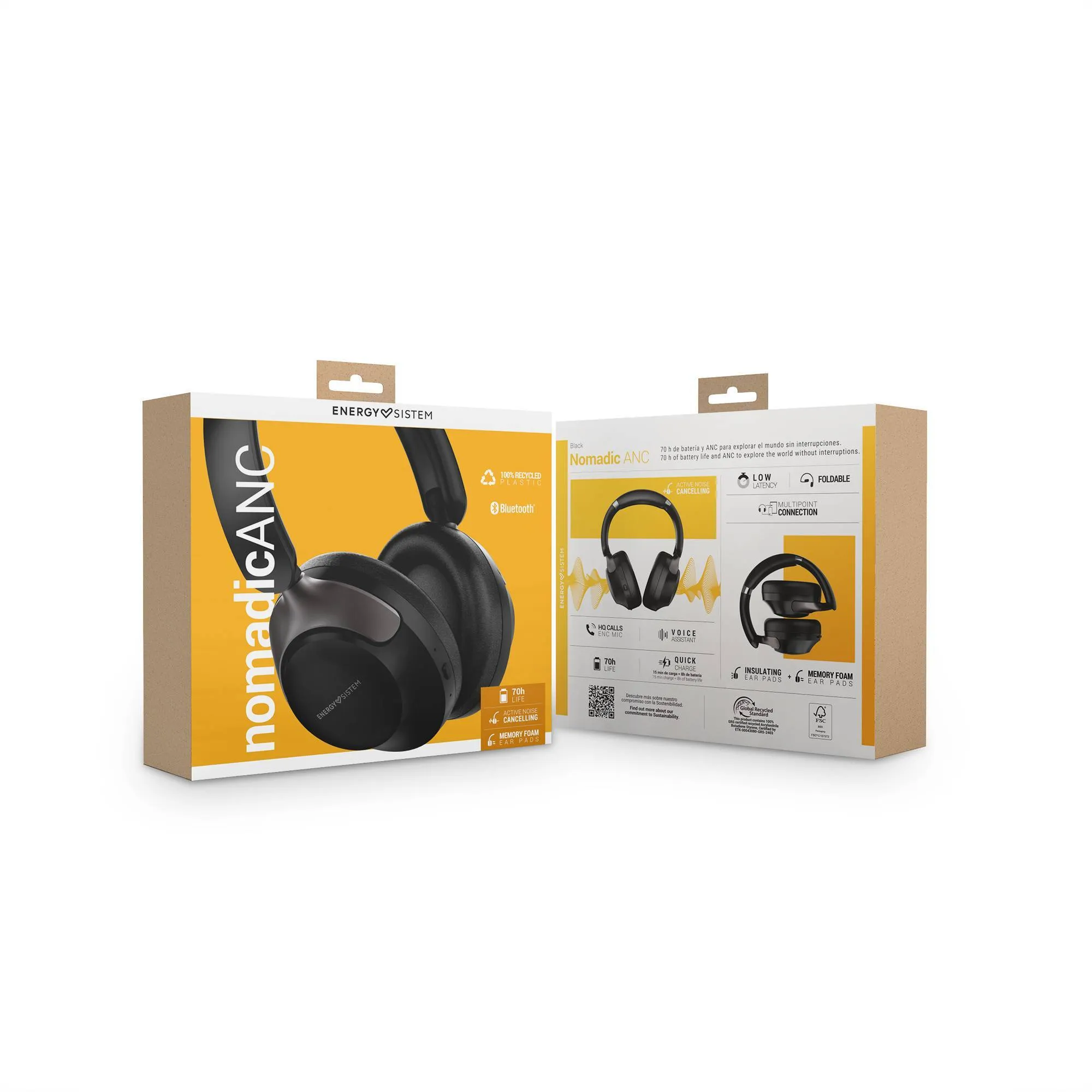 El packaging de los auriculares Nomadic ANC está certificado FSC